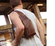 Load image into Gallery viewer, Men&#39;s Leather Shoulder Bag