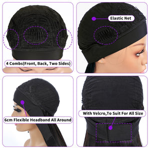 THROW ON & GO | AFFORDABLE HEADBAND WIG ( COMES WITH FREE TRENDY HEADBAND)
