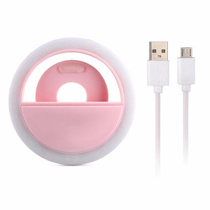 New Arrive USB Charge Selfie Portable Flash Led Camera Phone Photography Ring Light Enhancing Photography for iPhone Smartphone